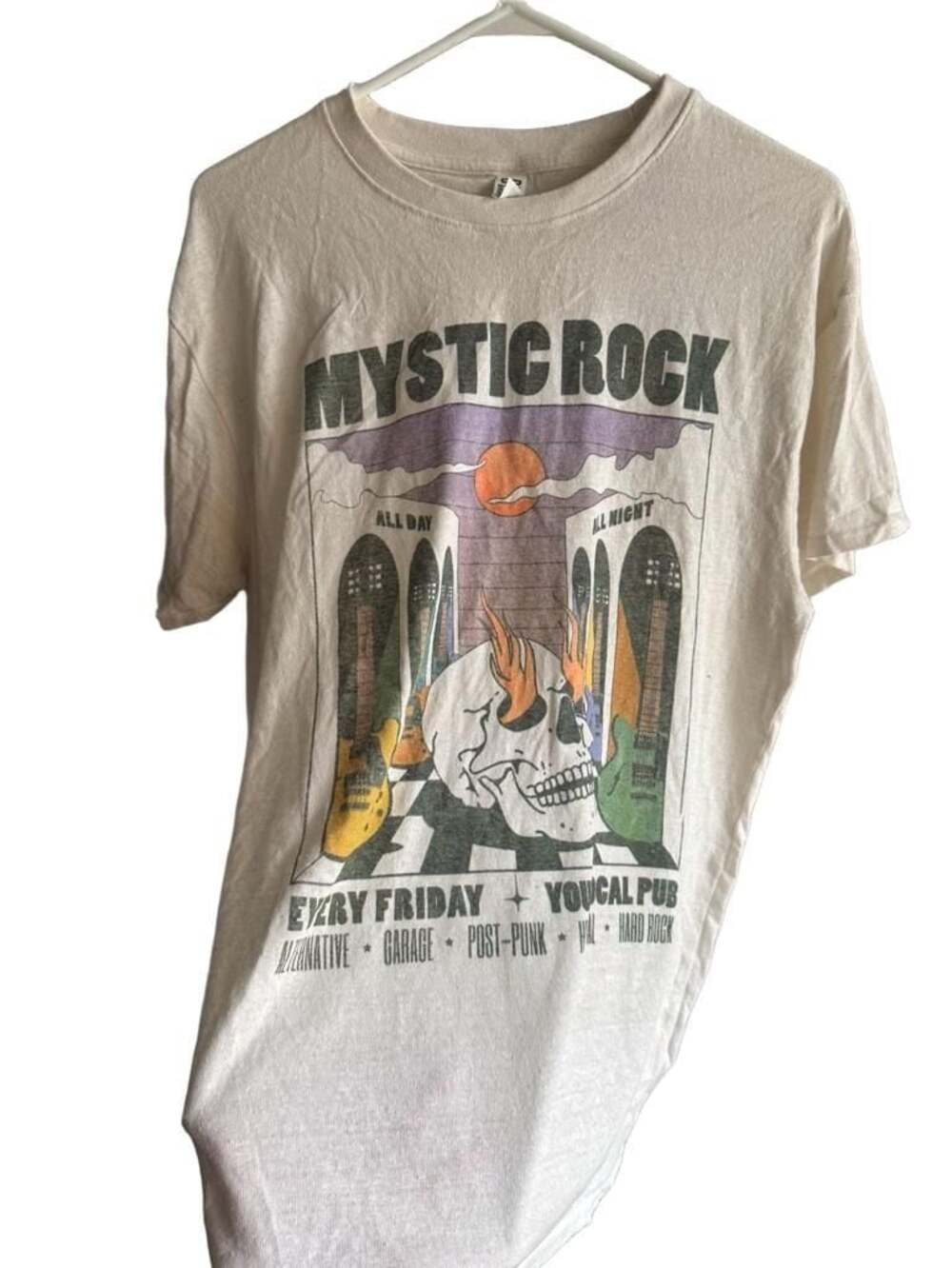 Call Your Mother Mystic Rock Graphic Tee Large White